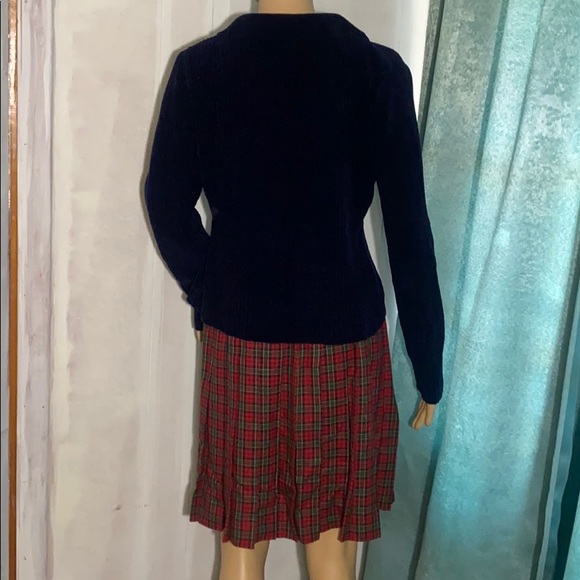 Vintage Pleated Plaid Wrap Around Skirt - Picture 5 of 12